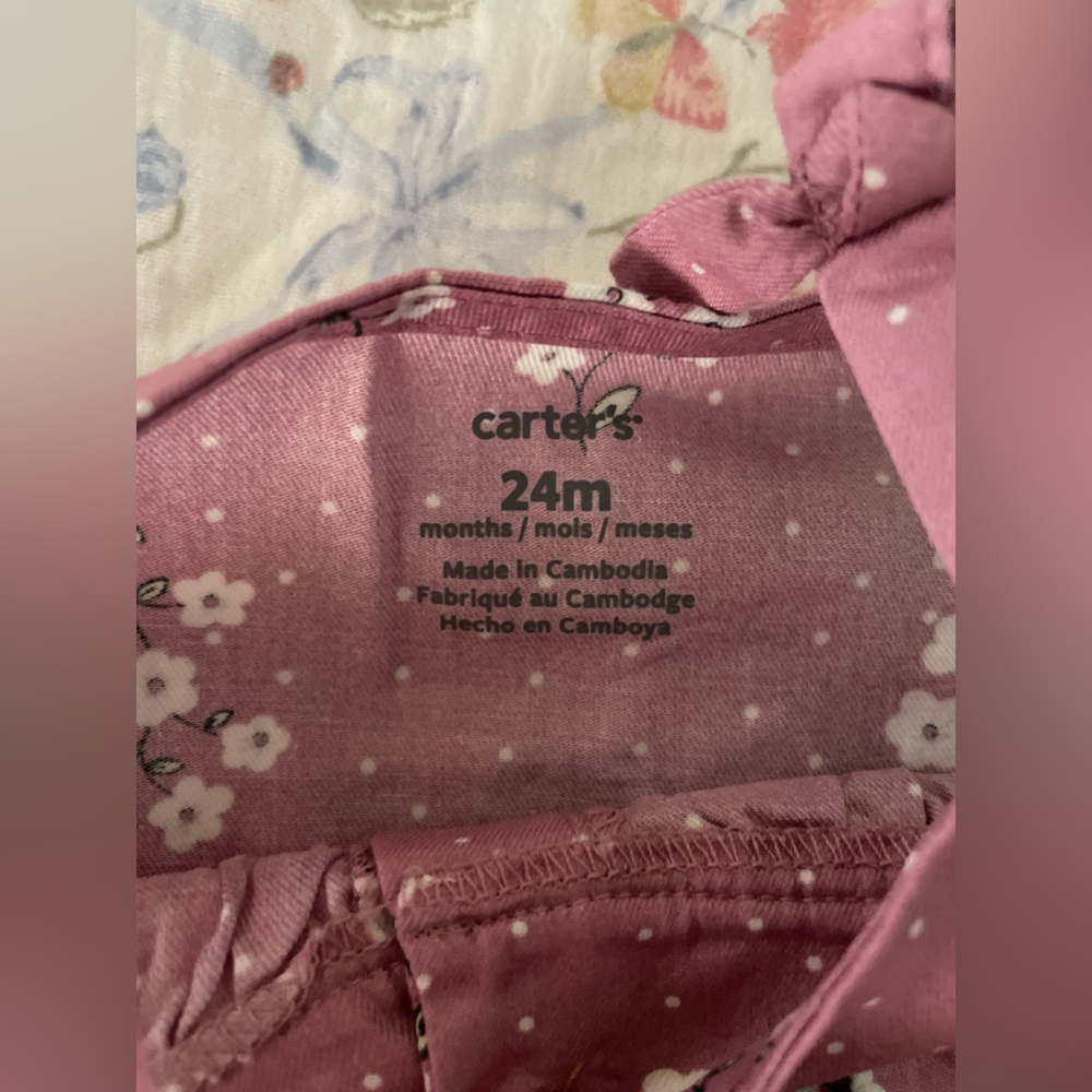 NEW baby girl Carter’s 3-piece floral outfit set size 18 m and 24 m mauve pink - Picture 5 of 16